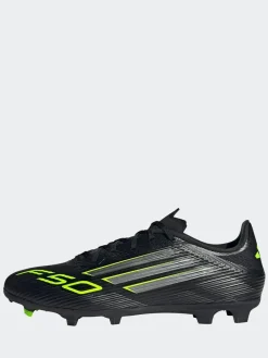 adidas Black/Grey Adult F50 Club Firm/Multi Ground Boots^ Soccer Cleats
