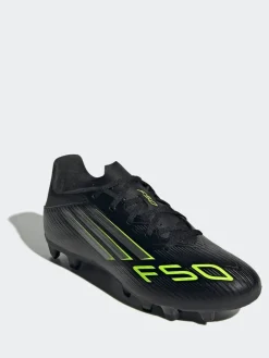 adidas Black/Grey Adult F50 Club Firm/Multi Ground Boots^ Soccer Cleats
