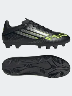 adidas Black/Grey Adult F50 Club Firm/Multi Ground Boots^ Soccer Cleats
