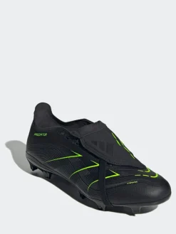 New adidas Black/Grey Adult Predator League Fold-Over Tongue Firm/Multi Ground Boots