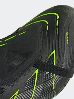 New adidas Black/Grey Adult Predator League Fold-Over Tongue Firm/Multi Ground Boots