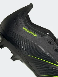 New adidas Black/Grey Adult Predator League Fold-Over Tongue Firm/Multi Ground Boots