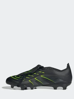 New adidas Black/Grey Adult Predator League Fold-Over Tongue Firm/Multi Ground Boots