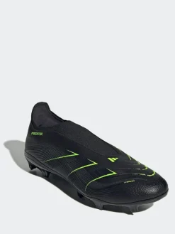 adidas Black/Grey Adult Predator League Laceless Firm/Multi Ground Boots^ Soccer Cleats