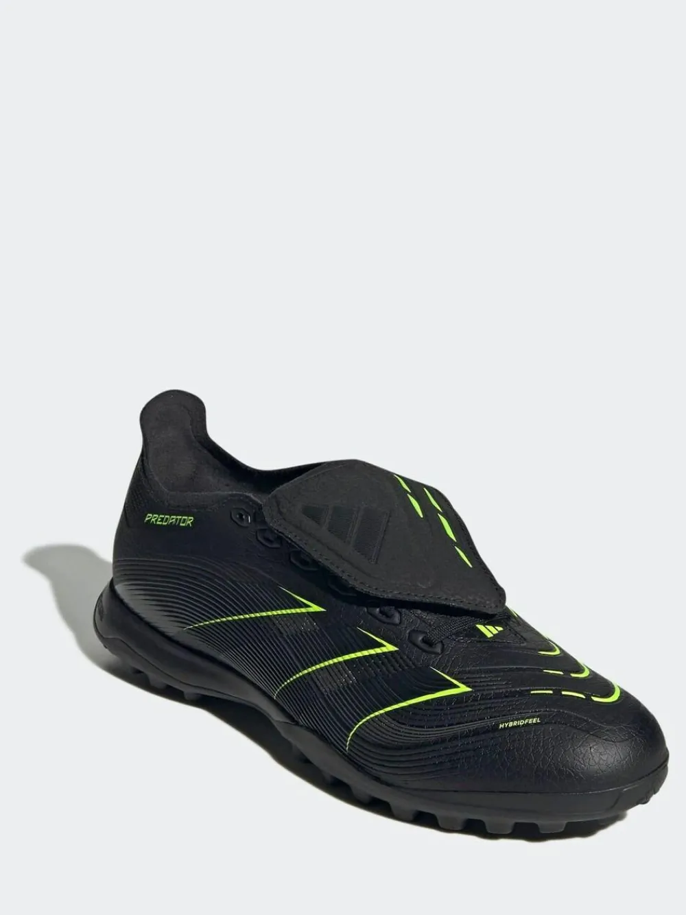 adidas Black/Grey Adult Predator League Fold-Over Tongue Turf Boots^ Soccer Cleats