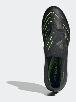 adidas Black/Grey Adult Predator League Fold-Over Tongue Turf Boots^ Soccer Cleats