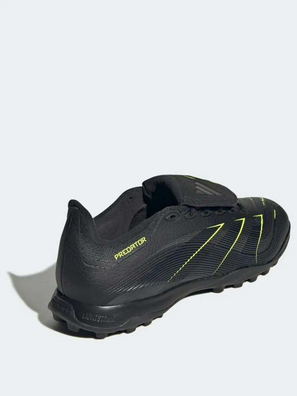 adidas Black/Grey Adult Predator League Fold-Over Tongue Turf Boots^ Soccer Cleats