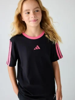 Clearance adidas Black/Pink Essentials Kids T-Shirt