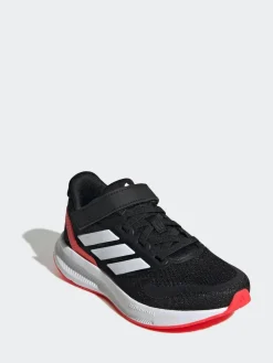 Clearance adidas Black/Red Runfalcon 5 Elastic Lace Running Kids Trainers