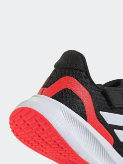 Clearance adidas Black/Red Runfalcon 5 Elastic Lace Running Kids Trainers
