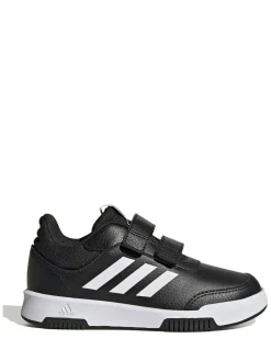 adidas Black/White Hook and Loop Tensaur Kids Trainers^BOY Sneakers|Sneakers