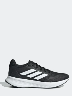 Outlet adidas Black/White Runfalcon 5 Lace Running Junior Trainers