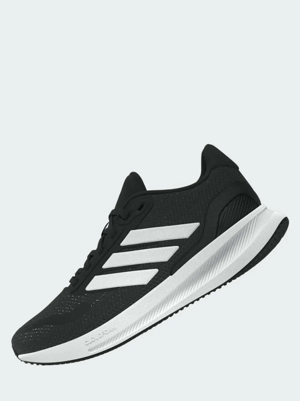 Outlet adidas Black/White Runfalcon 5 Lace Running Junior Trainers