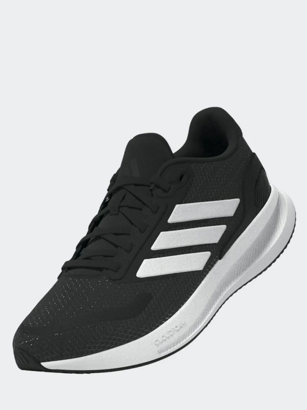 Outlet adidas Black/White Runfalcon 5 Lace Running Junior Trainers