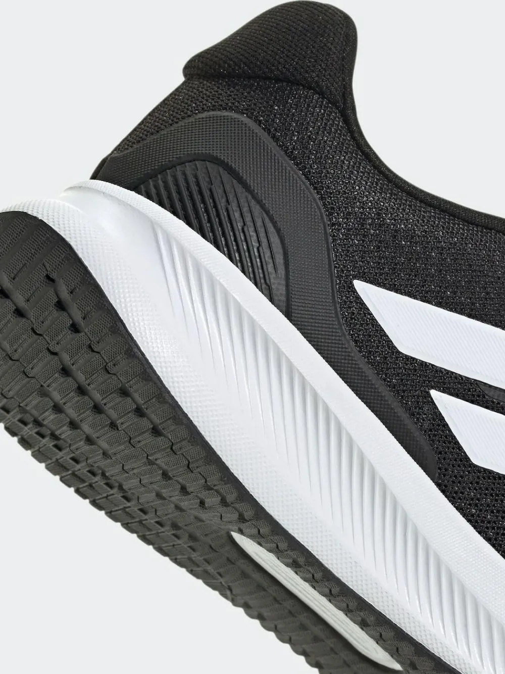 Outlet adidas Black/White Runfalcon 5 Lace Running Junior Trainers