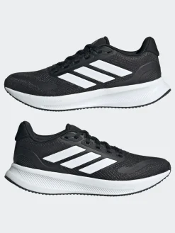 Outlet adidas Black/White Runfalcon 5 Lace Running Junior Trainers