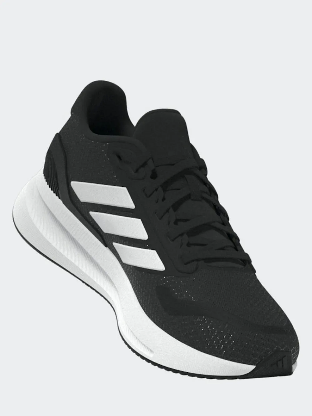Outlet adidas Black/White Runfalcon 5 Lace Running Junior Trainers