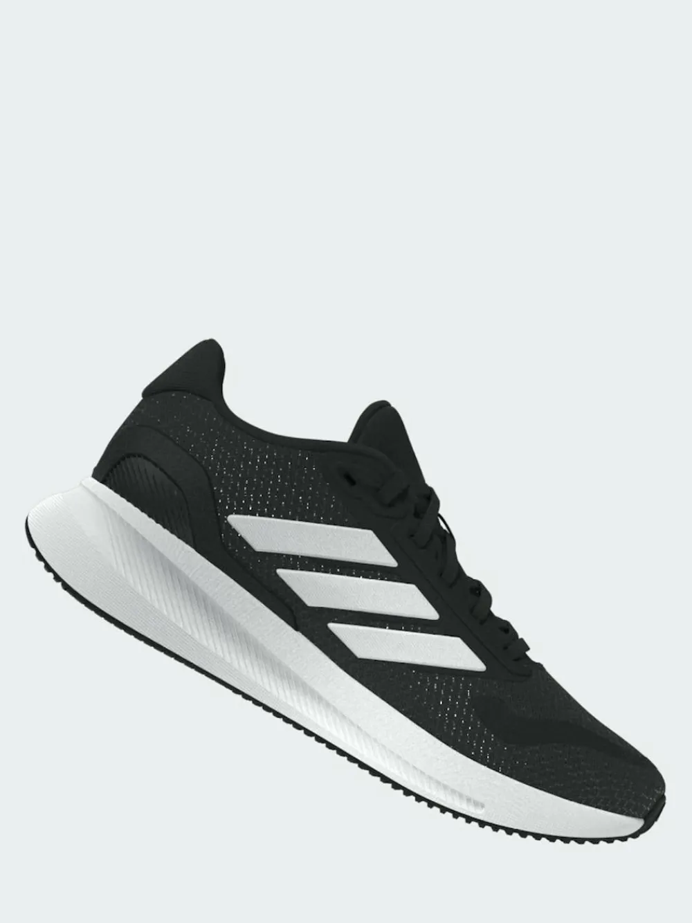 Outlet adidas Black/White Runfalcon 5 Lace Running Junior Trainers