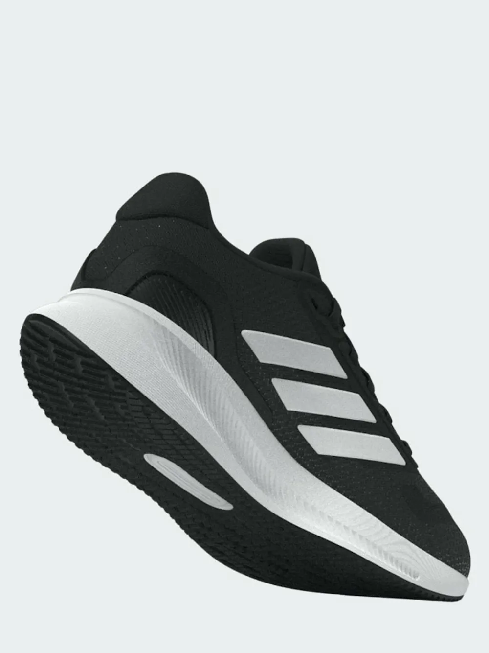 Outlet adidas Black/White Runfalcon 5 Lace Running Junior Trainers