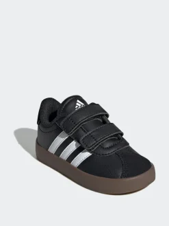 Discount adidas Black/White VL Court 3.0 Hook and Loop Infant Trainers