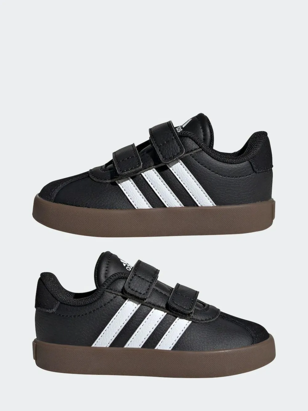 Discount adidas Black/White VL Court 3.0 Hook and Loop Infant Trainers