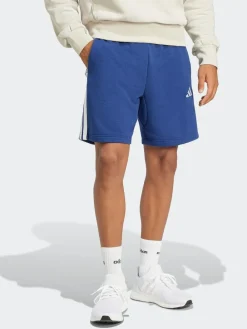 adidas Blue Essential 3-Stripes French Terry Shorts^ Shorts