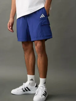 Best adidas Small Essentials Logo Cargo Chelsea Shorts Blue