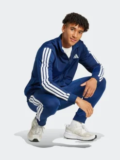 New adidas Blue Sportswear Basic 3-Stripes Tricot Tracksuit