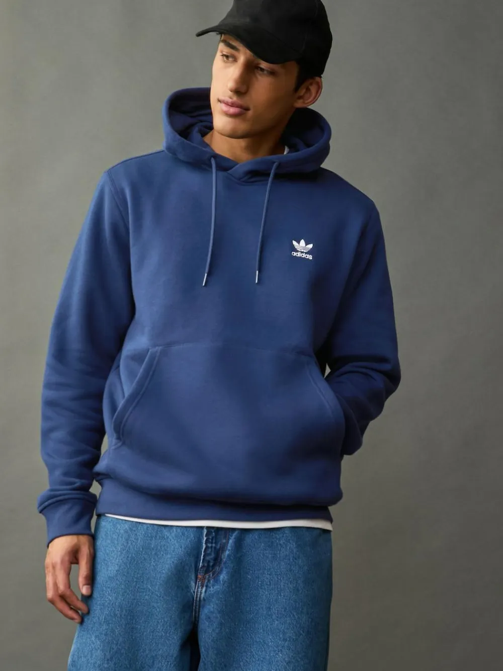 adidas originals adidas Blue Trefoil Essentials Hoodie^ Sweatshirts & Hoodies|Sweatshirts & Hoodies