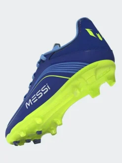 adidas Blue/Yellow Kids F50 Messi League Firm/Multi Ground Boots^ Soccer Cleats