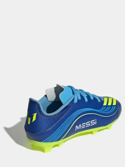 adidas Blue/Yellow Kids F50 Messi League Firm/Multi Ground Boots^ Soccer Cleats