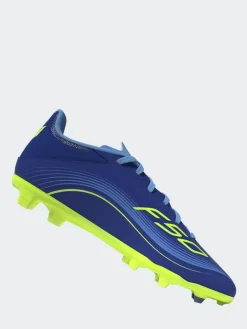adidas Blue/Yellow Kids F50 Messi League Firm/Multi Ground Boots^ Soccer Cleats