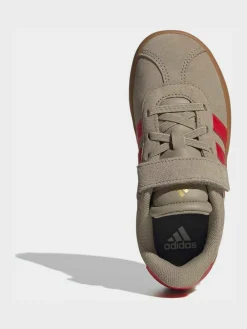 Online adidas Brown/Red VL Court 3.0 Hook and Loop Kids Trainers