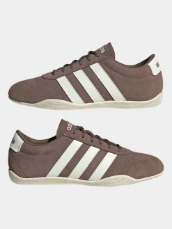 adidas Brown/White Grand Court Lo Trainers^Women Sneakers