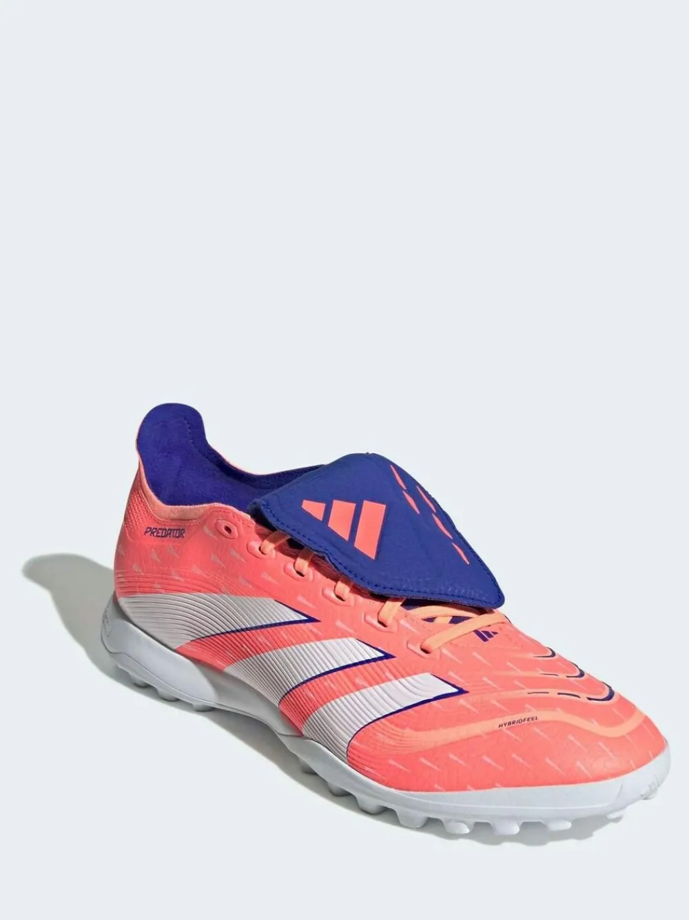 adidas Coral/White Adult Predator League Fold-Over Tongue Turf Boots^ Soccer Cleats