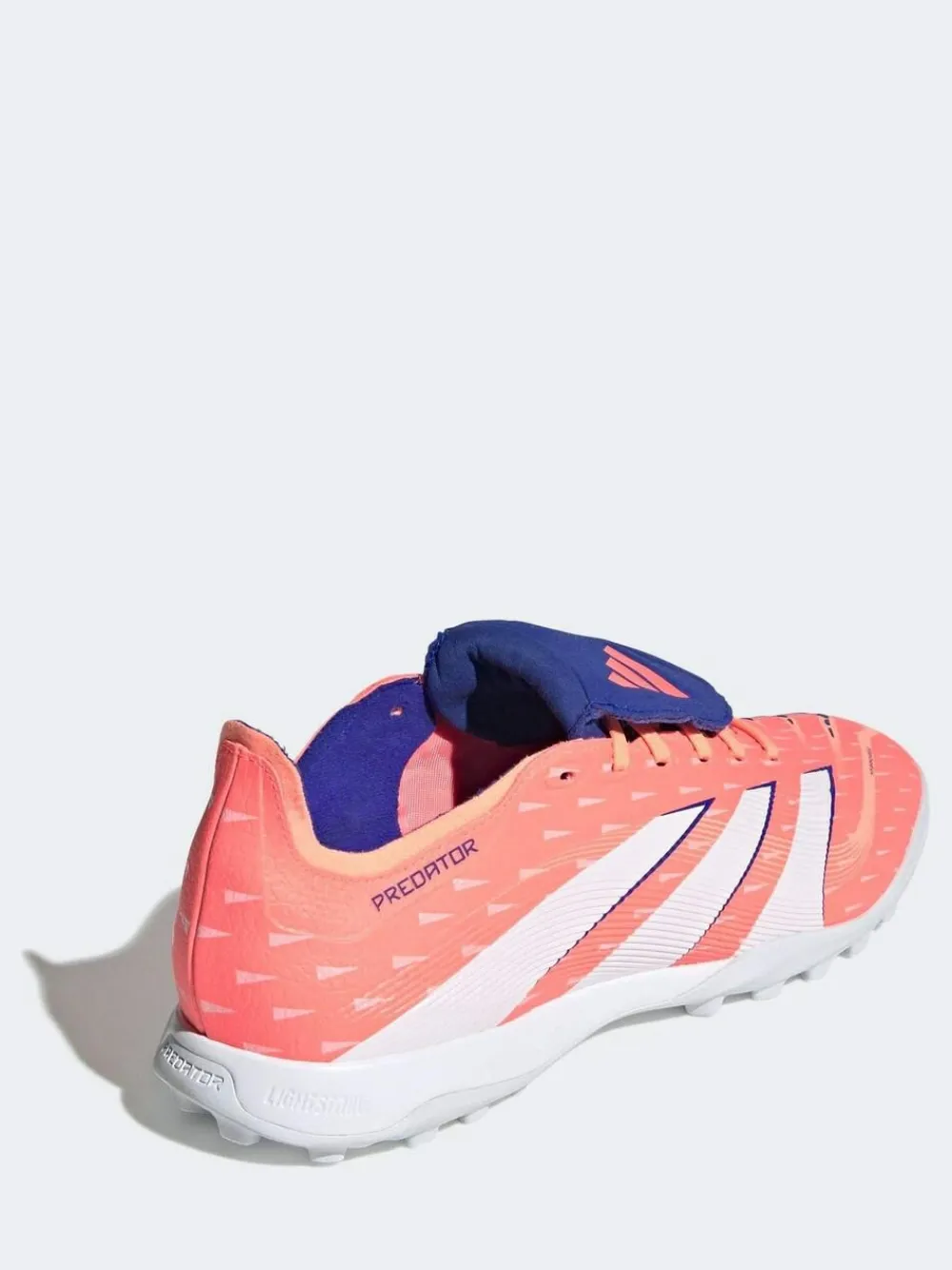 adidas Coral/White Adult Predator League Fold-Over Tongue Turf Boots^ Soccer Cleats