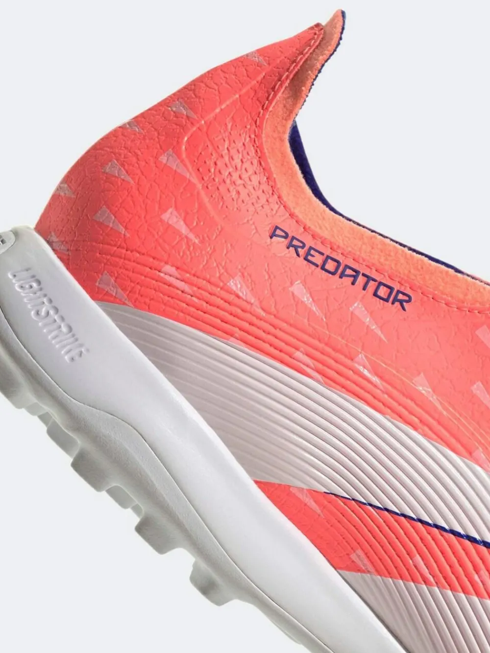 adidas Coral/White Adult Predator League Fold-Over Tongue Turf Boots^ Soccer Cleats