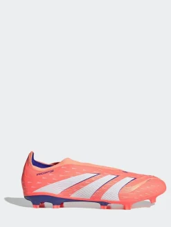 adidas Coral/White Adult Predator League Laceless Firm/Multi Ground Boots^ Soccer Cleats