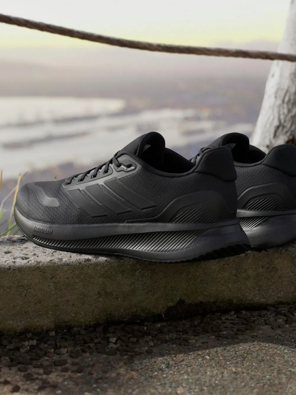 New adidas Dark Black Runfalcon 5 Running Trainers