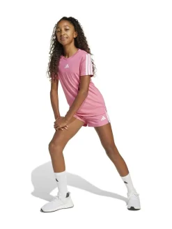 adidas Dark Pink Training Essentials 3-Stripes Kids T-Shirt