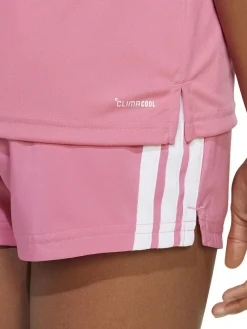 adidas Dark Pink Training Essentials 3-Stripes Kids T-Shirt