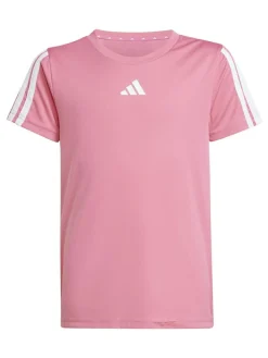 adidas Dark Pink Training Essentials 3-Stripes Kids T-Shirt