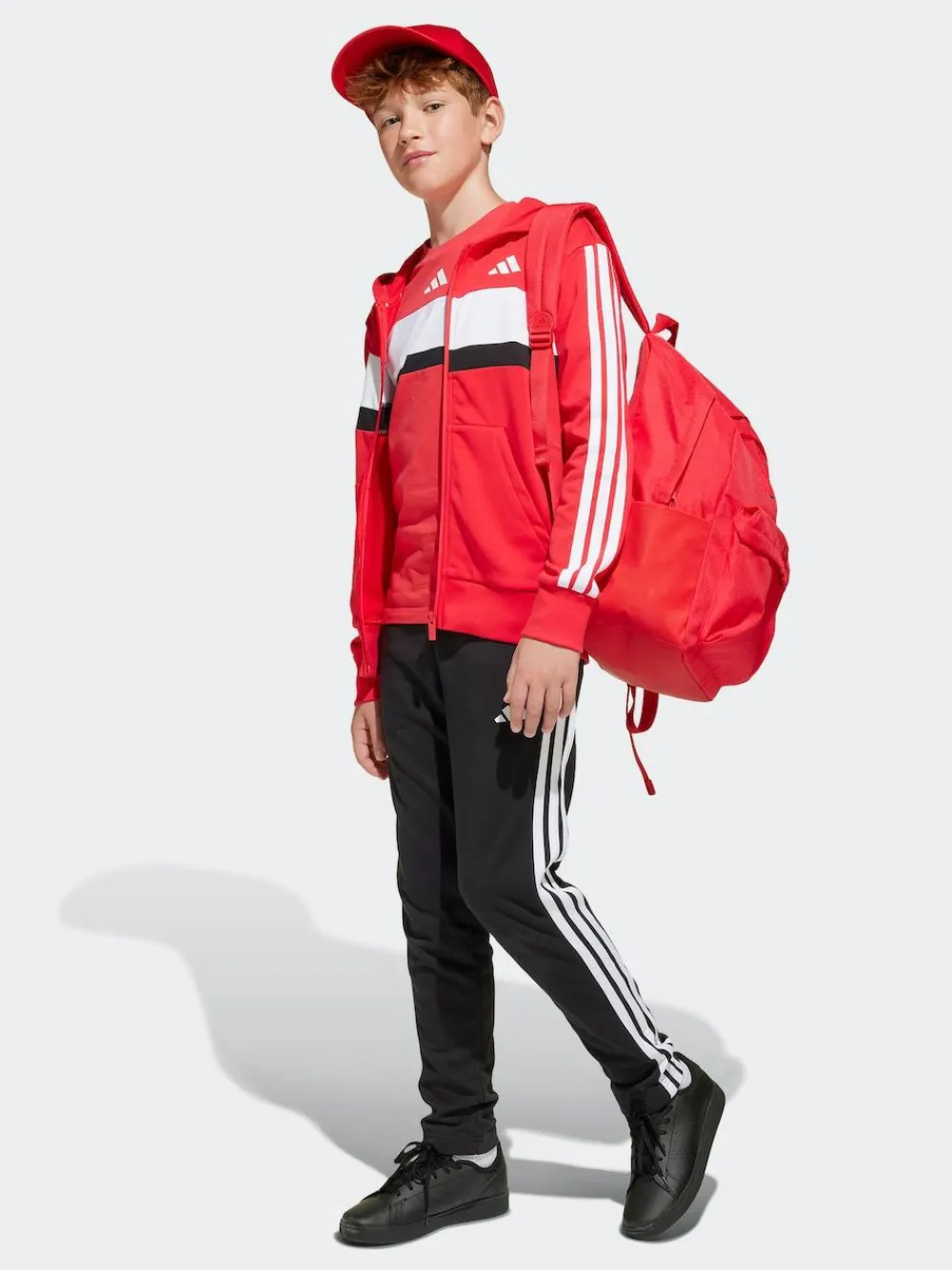 Hot adidas Dark Red Classic 3 Bar Logo Backpack