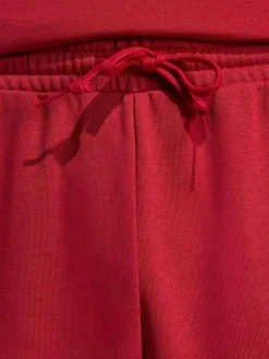 adidas Dark Red Essential 3-Stripes French Terry Shorts