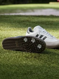 Clearance Adidas Golf Samba Spikeless Shoes White/Black