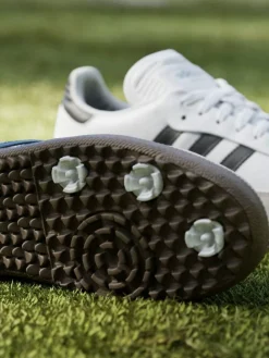 Clearance Adidas Golf Samba Spikeless Shoes White/Black