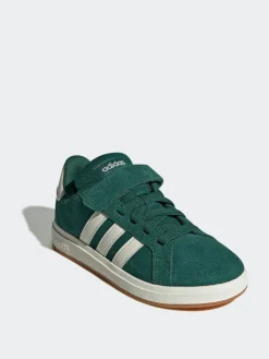 Outlet adidas Green Grand Court 00s Suede Elastic Lace Kids Trainers