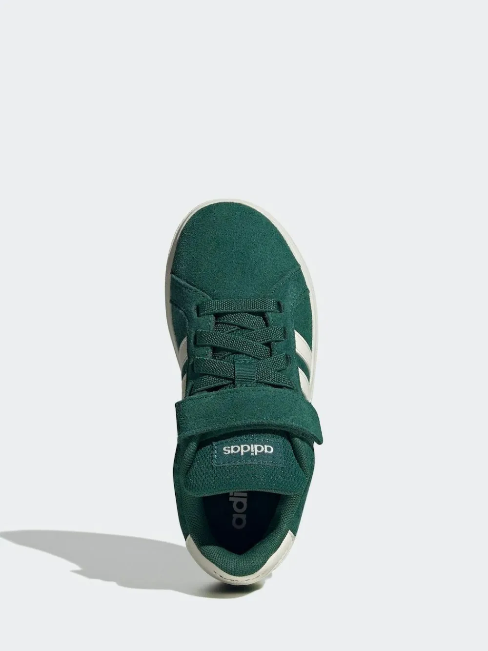 Outlet adidas Green Grand Court 00s Suede Elastic Lace Kids Trainers