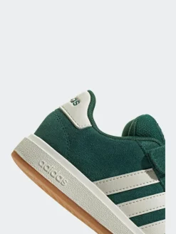 Outlet adidas Green Grand Court 00s Suede Elastic Lace Kids Trainers