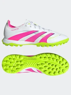 New adidas Green/White Adult Predator League Turf Boots